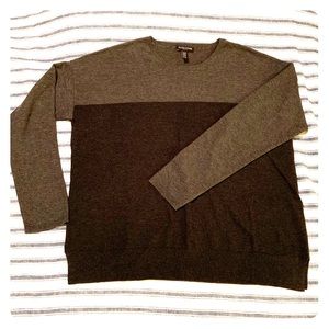 Eileen Fisher Gray and Black Sweater